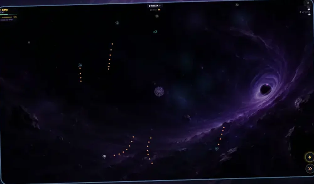 Void Weaver durante un'ondata, con i proiettili che arrivano da più direzioni